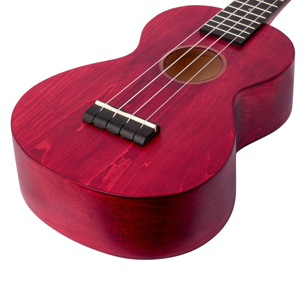 Mahalo ML2CR Комплект концертно укулеле, калъф, 3 перца, Cherry red
