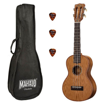 Mahalo MM2 Master концертно укулеле комплект, калъф, Natural mat
