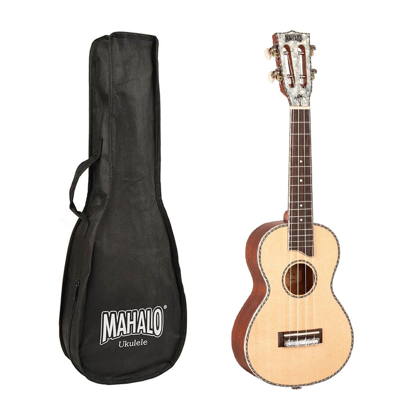Mahalo MP2 Pearl концертно укулеле комплект, калъф, Natural mat