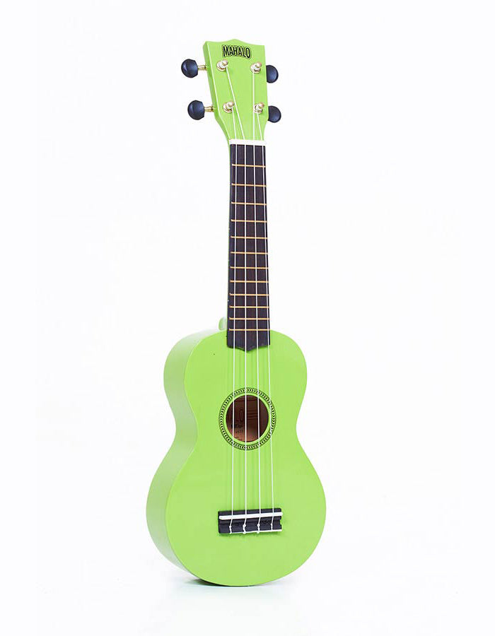 Mahalo MR1GN Комплект сопрано укулеле, Green, калъф, 3 перца