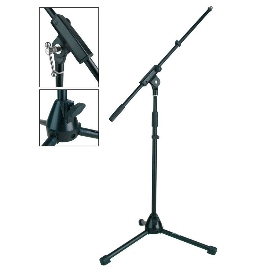 Boston MS1350BK Stage Pro Series Микрофонна стойка с телескопично рамо, черна