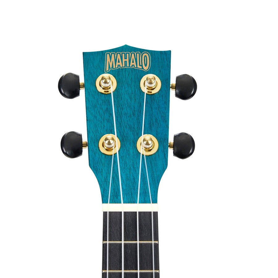Mahalo MS1TBU Тънко сопрано укулеле (Slimline), синьо, калъф, 3 перца