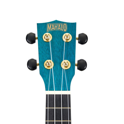 Mahalo MS1TBU Тънко сопрано укулеле (Slimline), синьо, калъф, 3 перца