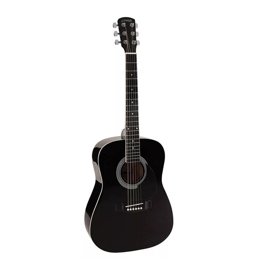 Nashville GSD6034BK Акустична китара 3/4 за начинаещи, никелови прагчета, черен гланц