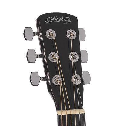 Nashville GSD60BKBasic1 Комплект акустична китара Dreadnought с аксесоари, черен гланц