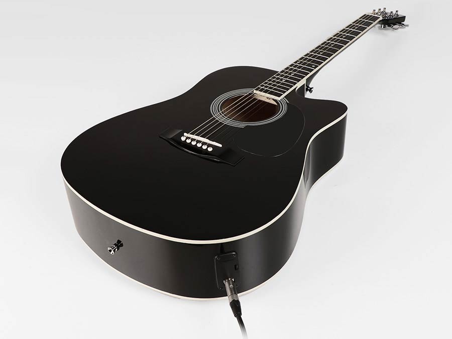 Nashville GSD60CEBK Електро-акустична китара Dreadnought Cutaway, активен еквалайзер, черен цвят