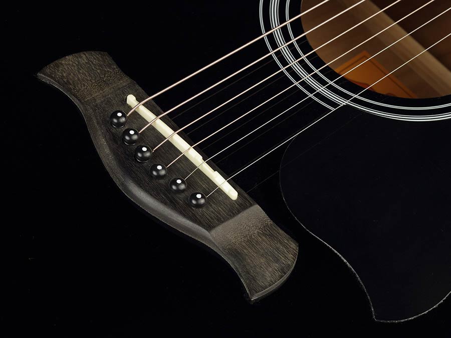 Richwood RD12BK Artist Акустична китара dreadnought, черен цвят
