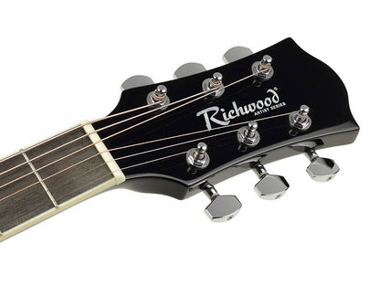 Richwood RD12BK Artist Акустична китара dreadnought, черен цвят