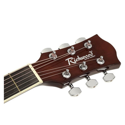Richwood RA12CE Електро-акустична китара Auditorium Cutaway, Artist Series, активен EQ адаптер, натурален гланц
