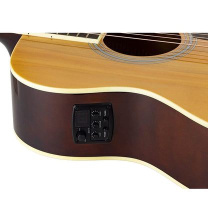 Richwood RA12CE Електро-акустична китара Auditorium Cutaway, Artist Series, активен EQ адаптер, натурален гланц