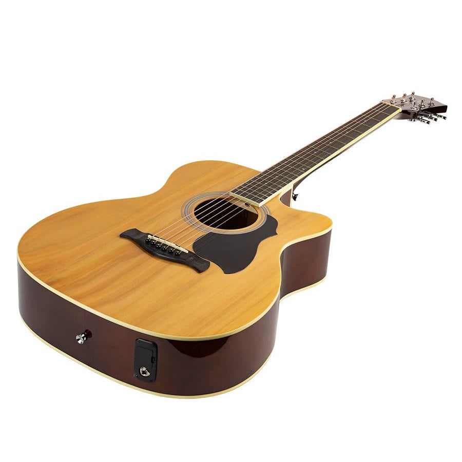 Richwood RA12CE Електро-акустична китара Auditorium Cutaway, Artist Series, активен EQ адаптер, натурален гланц