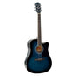Richwood RD12CEBS Електро-акустична китара Dreadnought Cutaway, EQ5 адаптер с тунер, син сънбърст гланц
