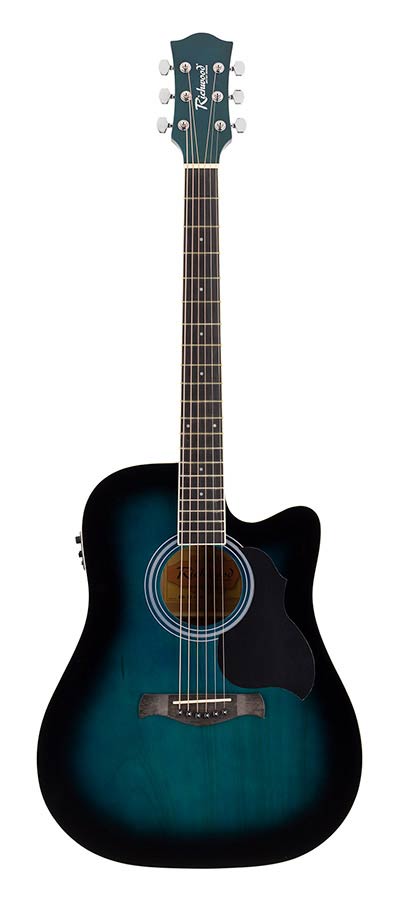 Richwood RD12CEBS Електро-акустична китара Dreadnought Cutaway, EQ5 адаптер с тунер, син сънбърст гланц