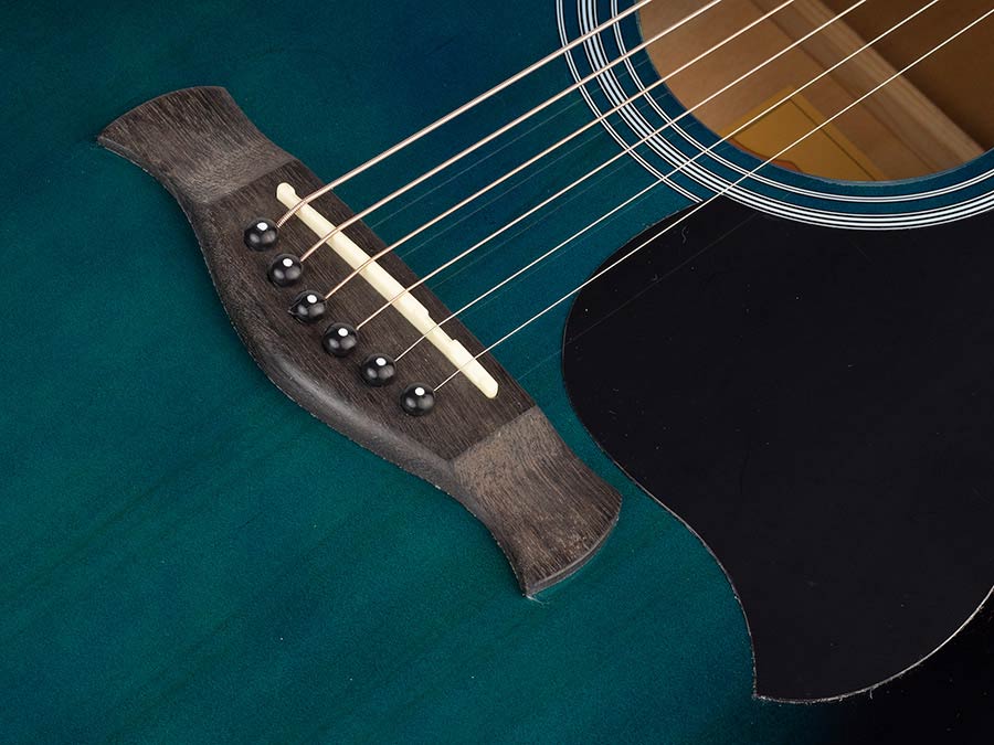 Richwood RD12CEBS Електро-акустична китара Dreadnought Cutaway, EQ5 адаптер с тунер, син сънбърст гланц