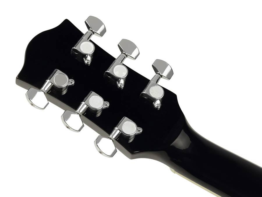 Richwood RD12LCEBK Електро-акустична китара за левичари Dreadnought Cutaway, EQ5 адаптер с тунер, черен гланц