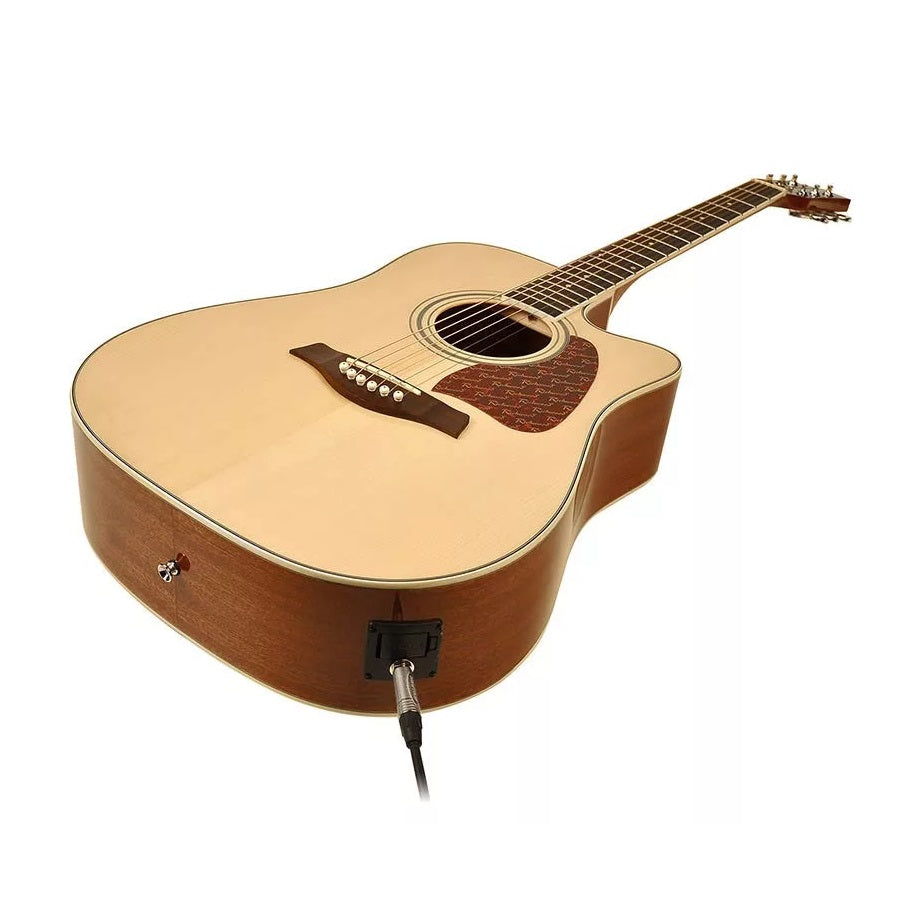 Richwood RD17CE Електро-акустична китара Dreadnought Cutaway, Artist Series, масивен смърч Sitka, Fishman адаптер, натурален гланц