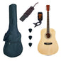 SX SD104Basic2 Комплект акустична китара Dreadnought с аксесоари, дърво Окуме, натурален мат
