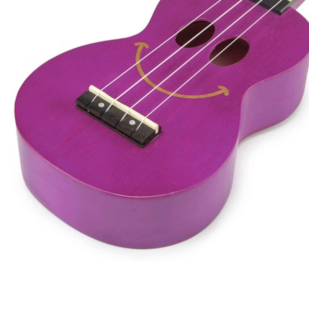 Mahalo USMILETPP Комплект сопрано укулеле, Transparent Purple, калъф, 3 перца