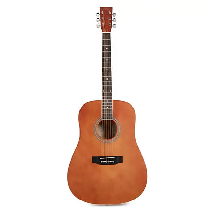 SX SD104BRBasic2 Комплект акустична китара Dreadnought с аксесоари, дърво Окуме, кафяв мат