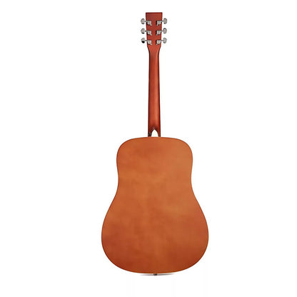 SX SD104BRBasic2 Комплект акустична китара Dreadnought с аксесоари, дърво Окуме, кафяв мат