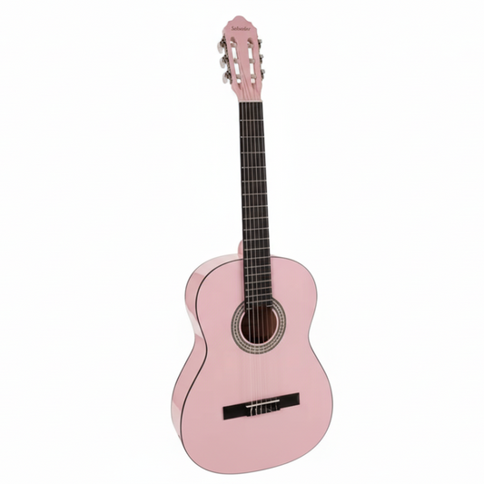Salvador Kids CG144PK Класическа китара 4/4, регулируем тръс род, Розов гланц