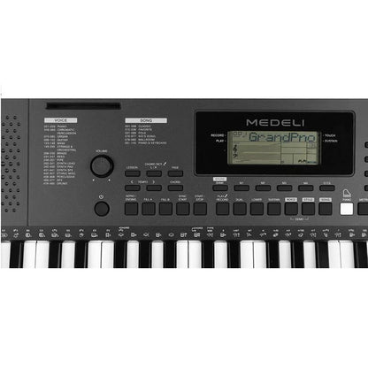 Medeli MK100 Електронна йоника комплект със слушалки, столче и стойка, 61 динамични клавиша, 480 тона, USB-MIDI