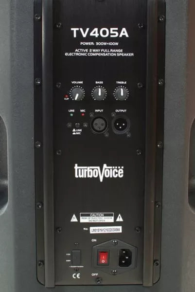 TurboVoice TV405A Активна 2-way тонколона, woofer 15”, driver 2”, 400 W RMS