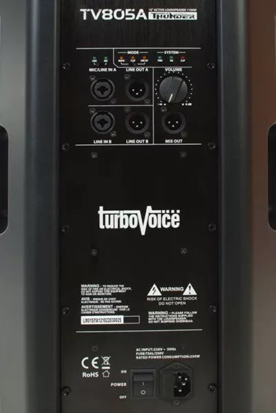 TurboVoice TV805A Активна 2-way тонколона, Class D, DSP, 1100 W