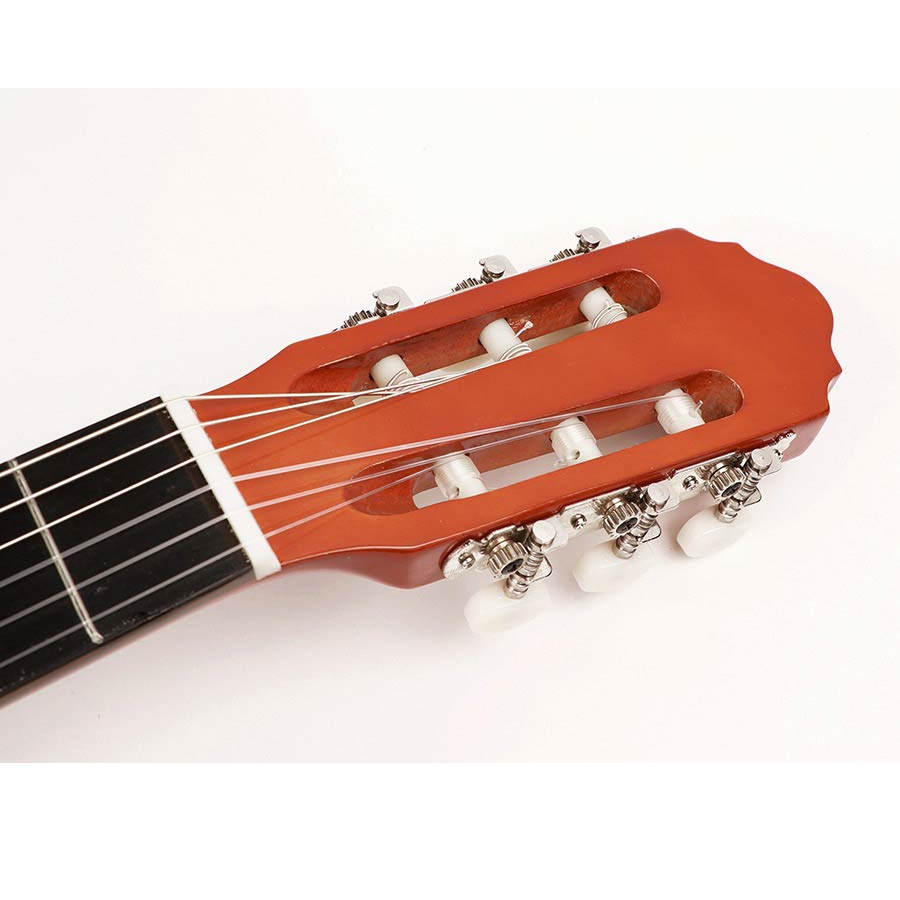 TurboVoice CG44 Класическа китара 4/4, регулируем тръс род, Натурален гланц