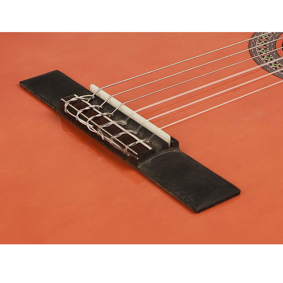 TurboVoice CG44 Класическа китара 4/4, регулируем тръс род, Натурален гланц