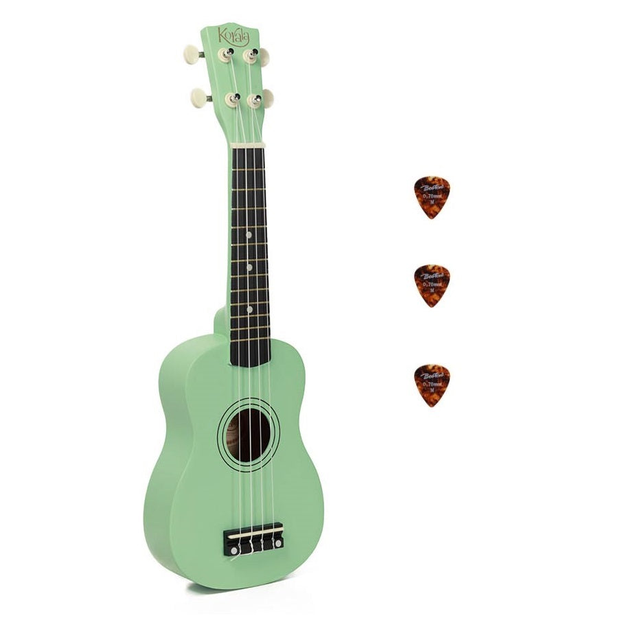 Korala UKS15GN Комплект сопрано укулеле, 3 перца, Green Matt