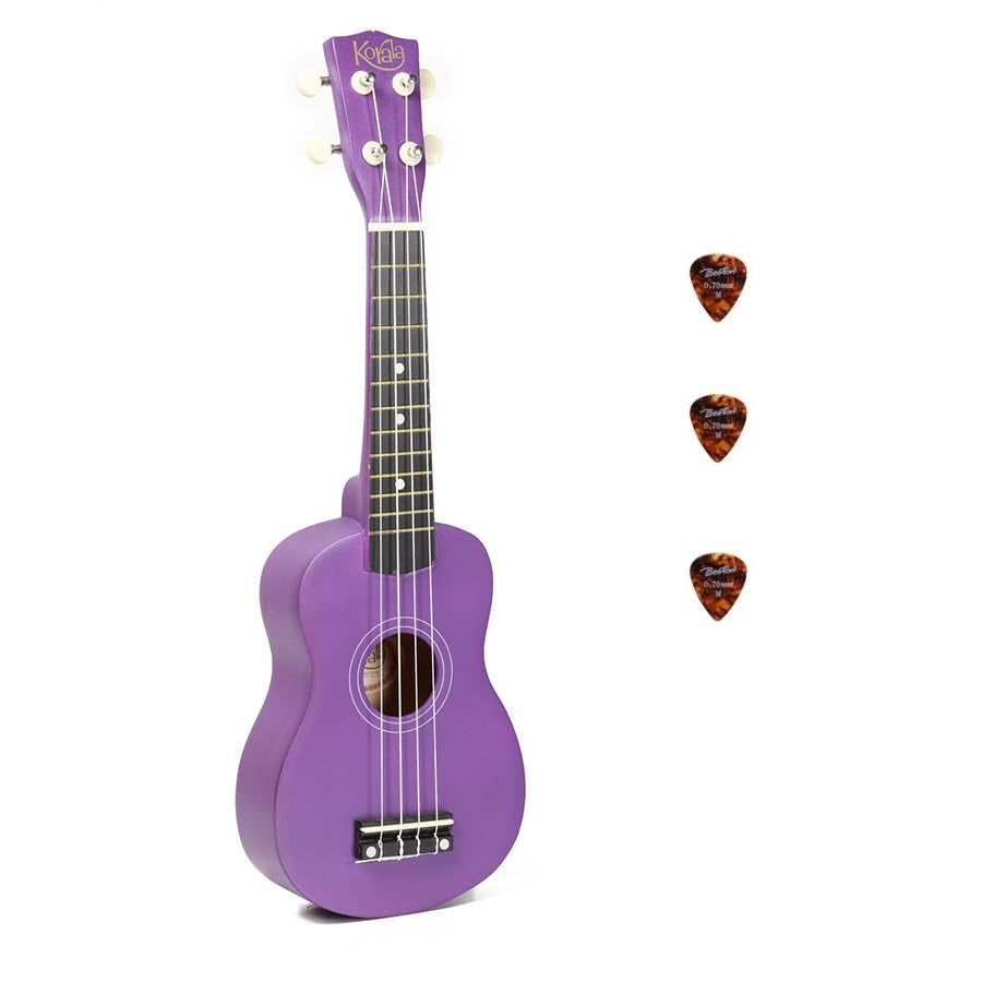Korala UKS15PU Комплект сопрано укулеле, 3 перца, Purple Matt