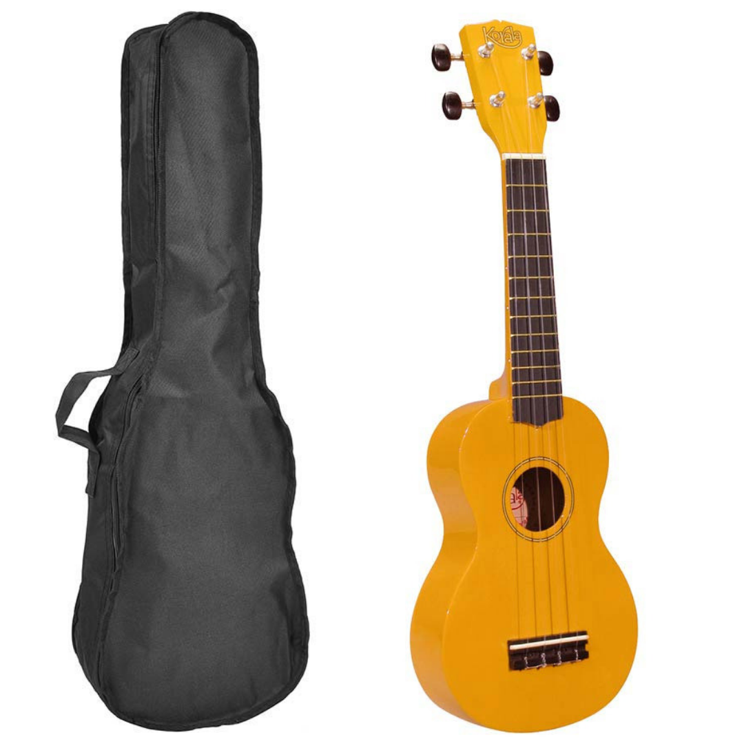 Korala UKS30YE Комплект сопрано укулеле, ток, 3 пегетьо, Yellow
