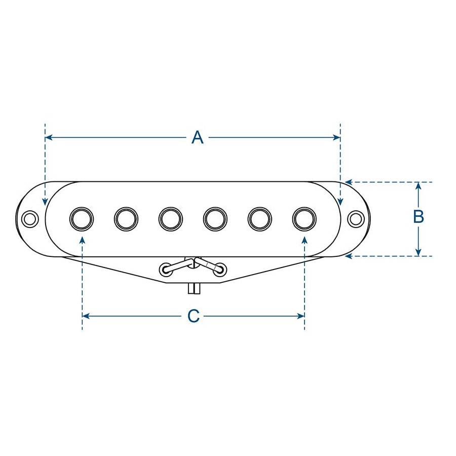 Boston VSC57MWH Адаптер за електрическа китара single coil pickup, средна позиция