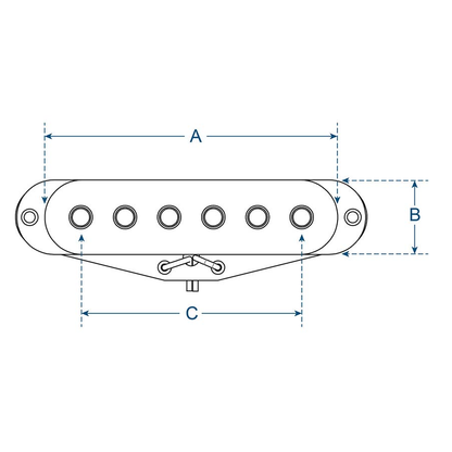 Boston VSC57MWH Адаптер за електрическа китара single coil pickup, средна позиция