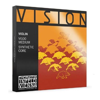 Thomastik Vision VI100 Комплект 4 струни за цигулка 4/4, Medium, синтетично ядро