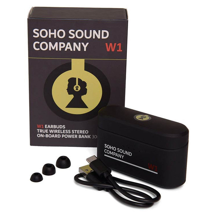 SOHO W1BK Безжични слушалки, power bank, touch control, черни