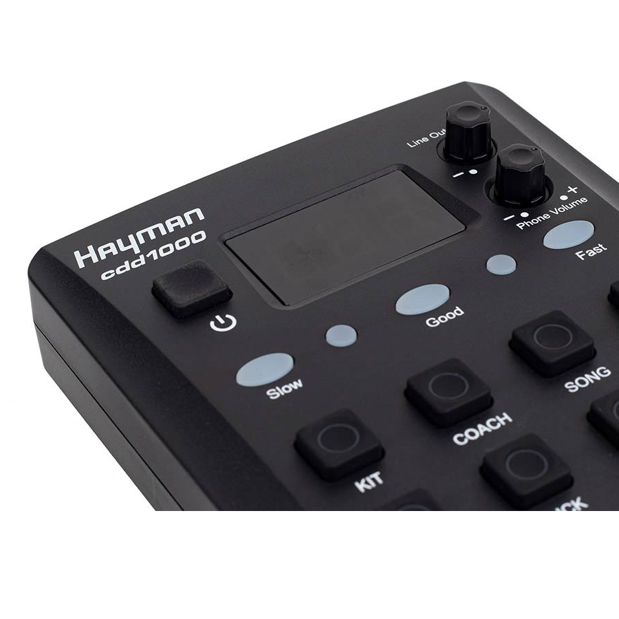 Hayman CDD1000 Компактен комплект електронни барабани, с 12 комплекта и 240 звука, черен