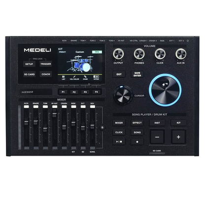 Medeli MZ923 Премиум комплект електронни барабани, с 12 части и включен хардуер, винтидж палисандър